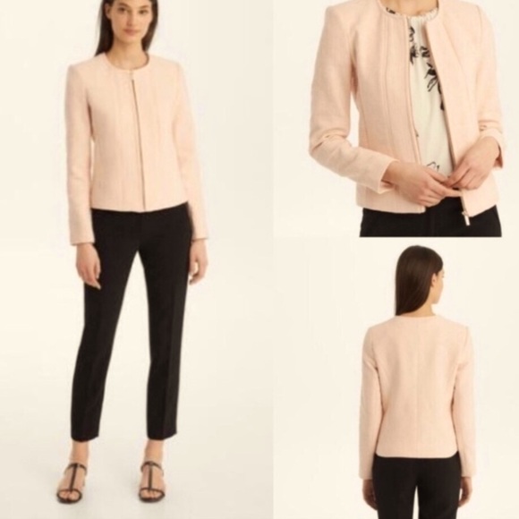 KARL LAGERFELD PARIS WOMEN’S BLUE ZIPPER BLAZER SUIT JACKET - Picture 2 of 9